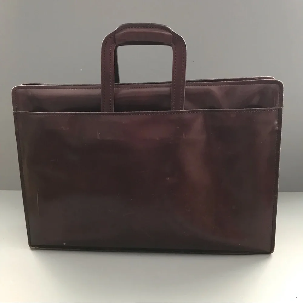 Hartmann Leather Vintage Mahogany Document Executive Briefcase 1940’s Lawyer